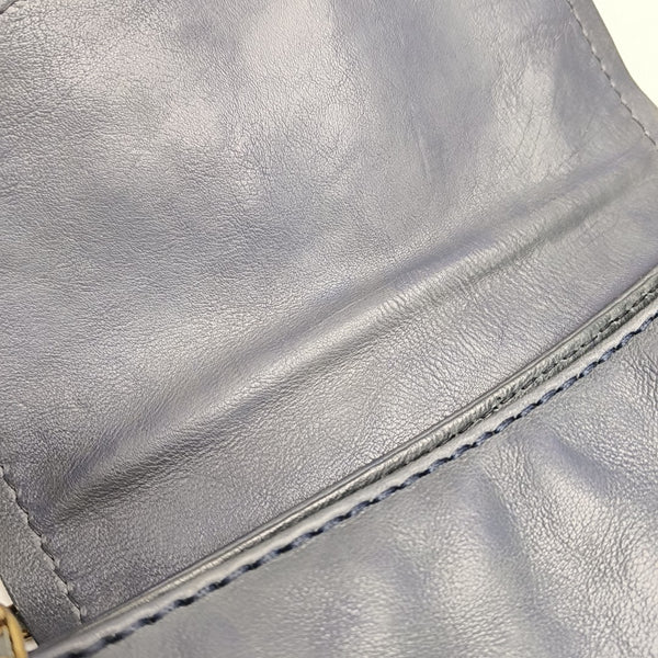 Calfskin Shoulder Bag Blue