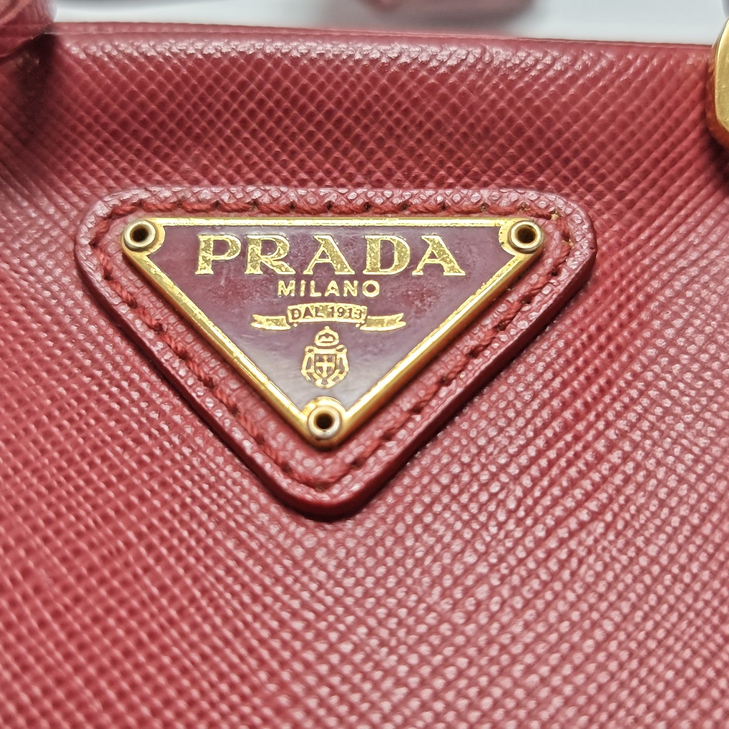 Saffiano Calfskin Shoulder Bag Red