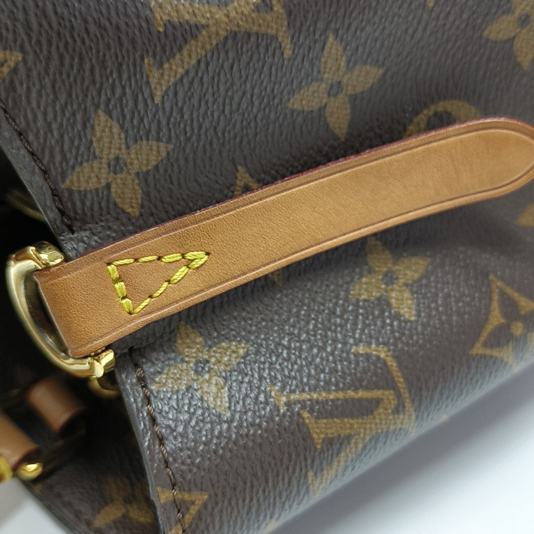 MONTAIGNE MM Monogram Coated Canvas Brown