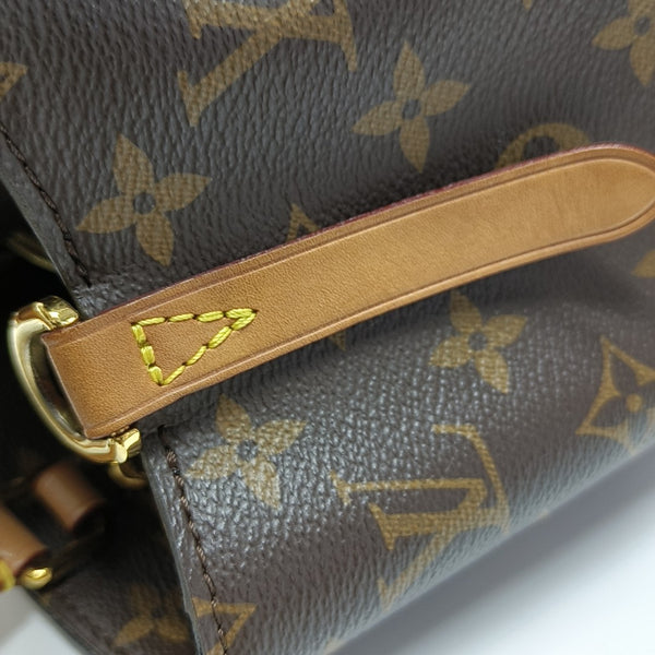 MONTAIGNE MM Monogram Coated Canvas Brown