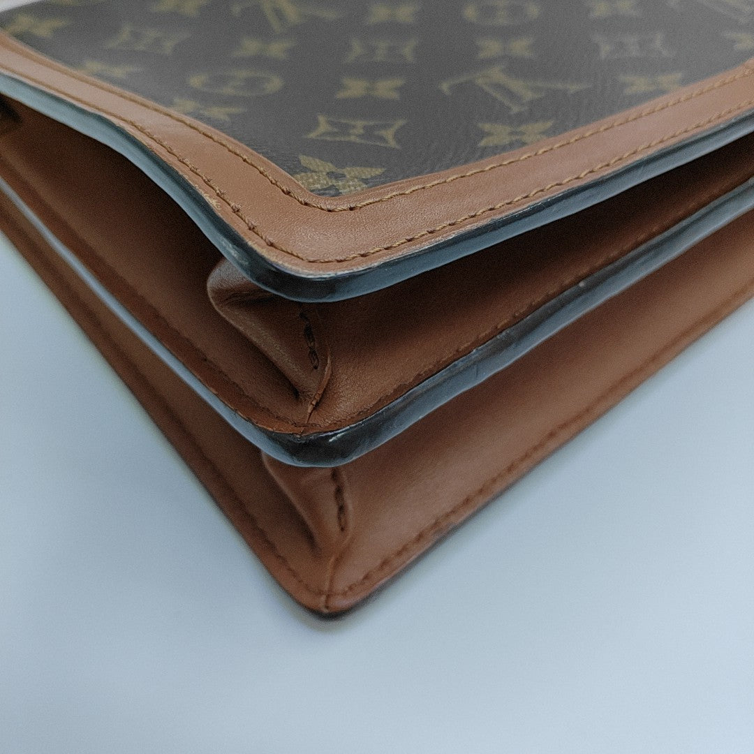 DAUPHINE MM Monogram Coated Canvas Brown