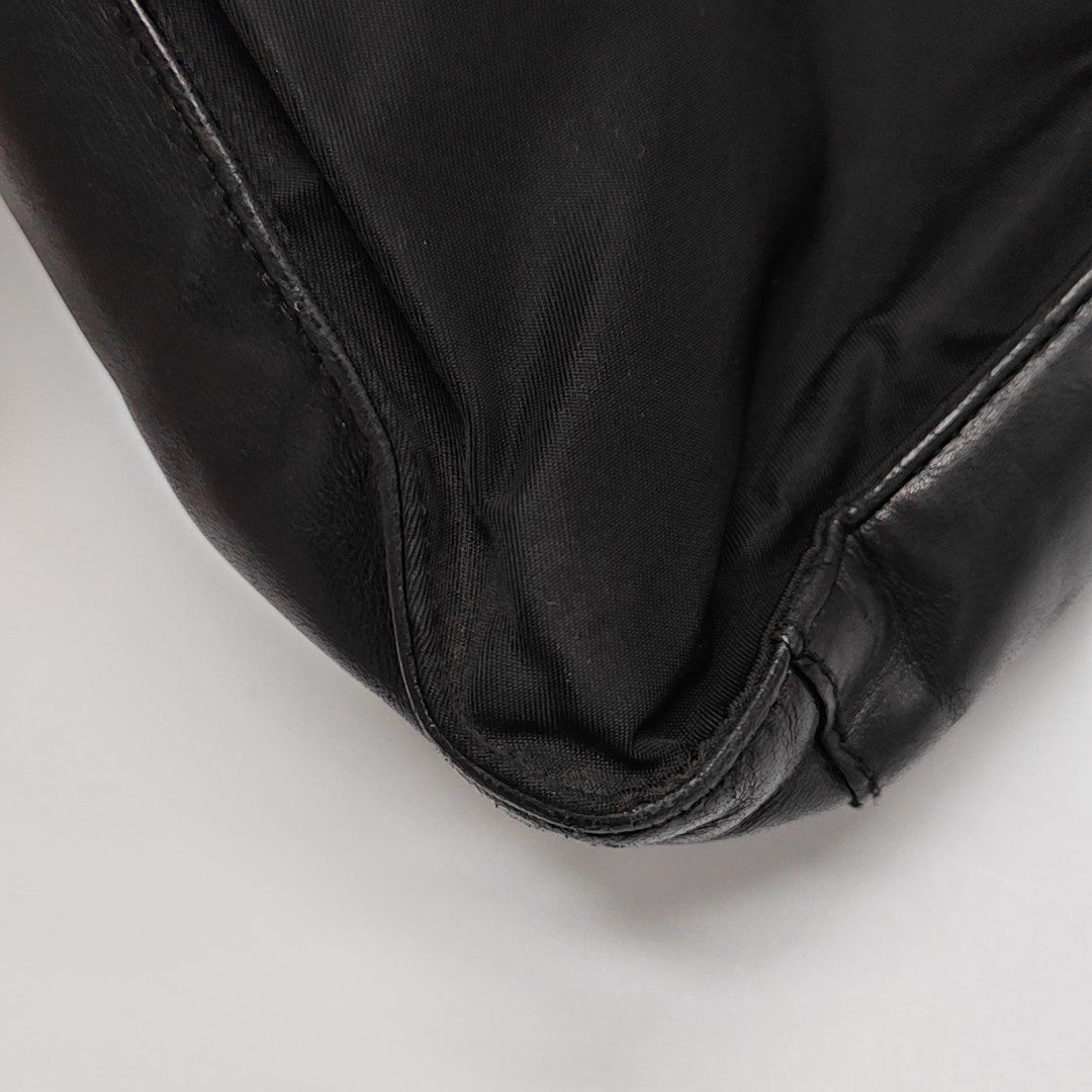 Nylon Shoulder Bag Black