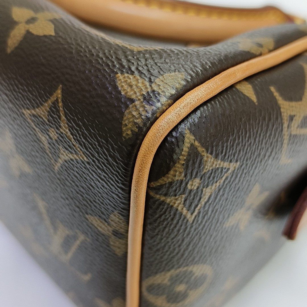 SPEEDY 20 Monogram Coated Canvas Brown