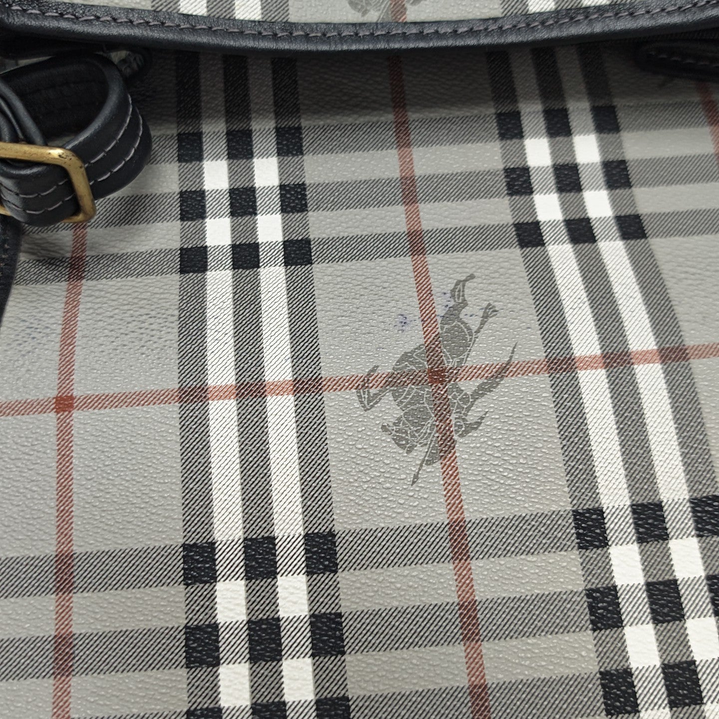 Coated Canvas Shoulder Bag Gray