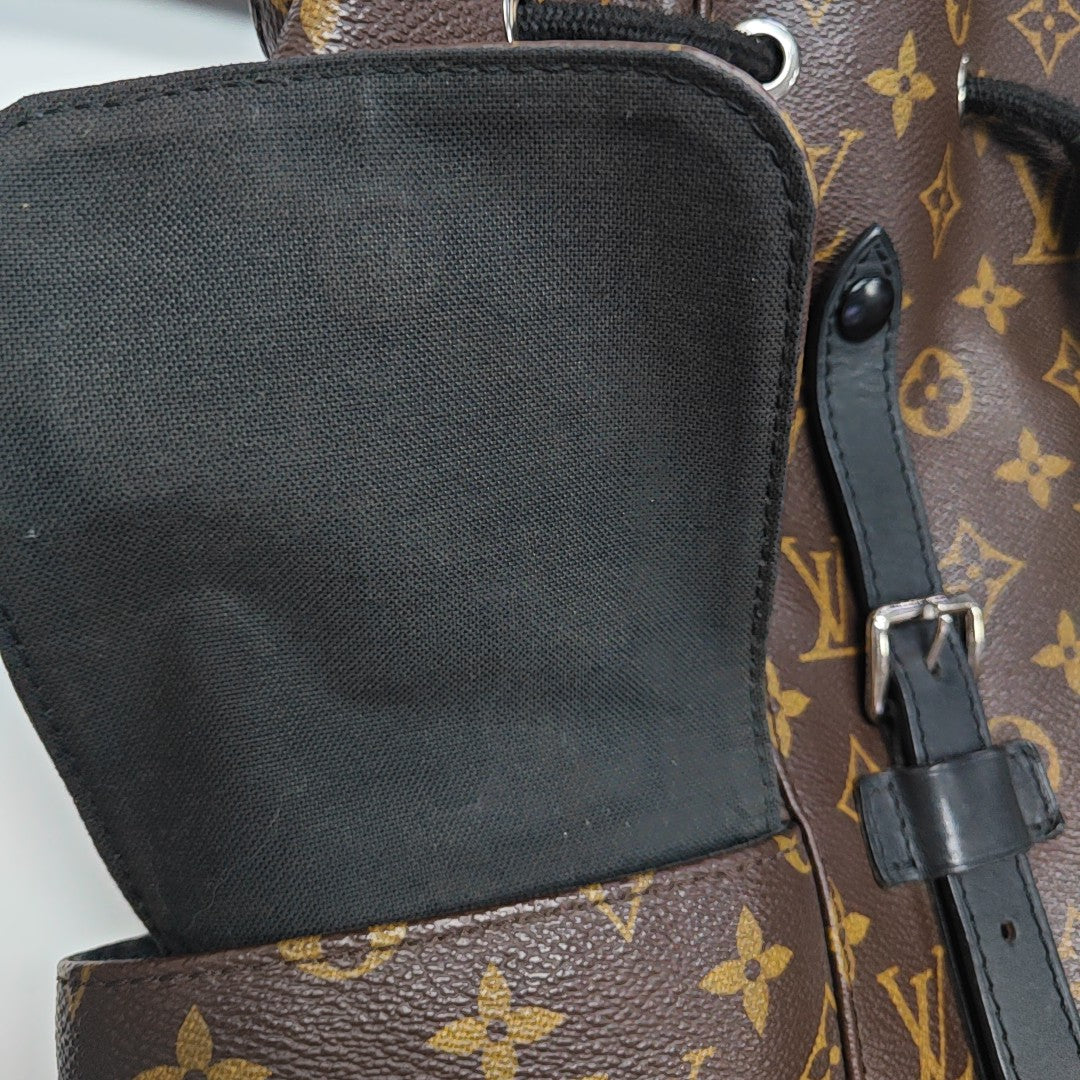 CHRISTOPHER PM Monogram Coated Canvas Brown