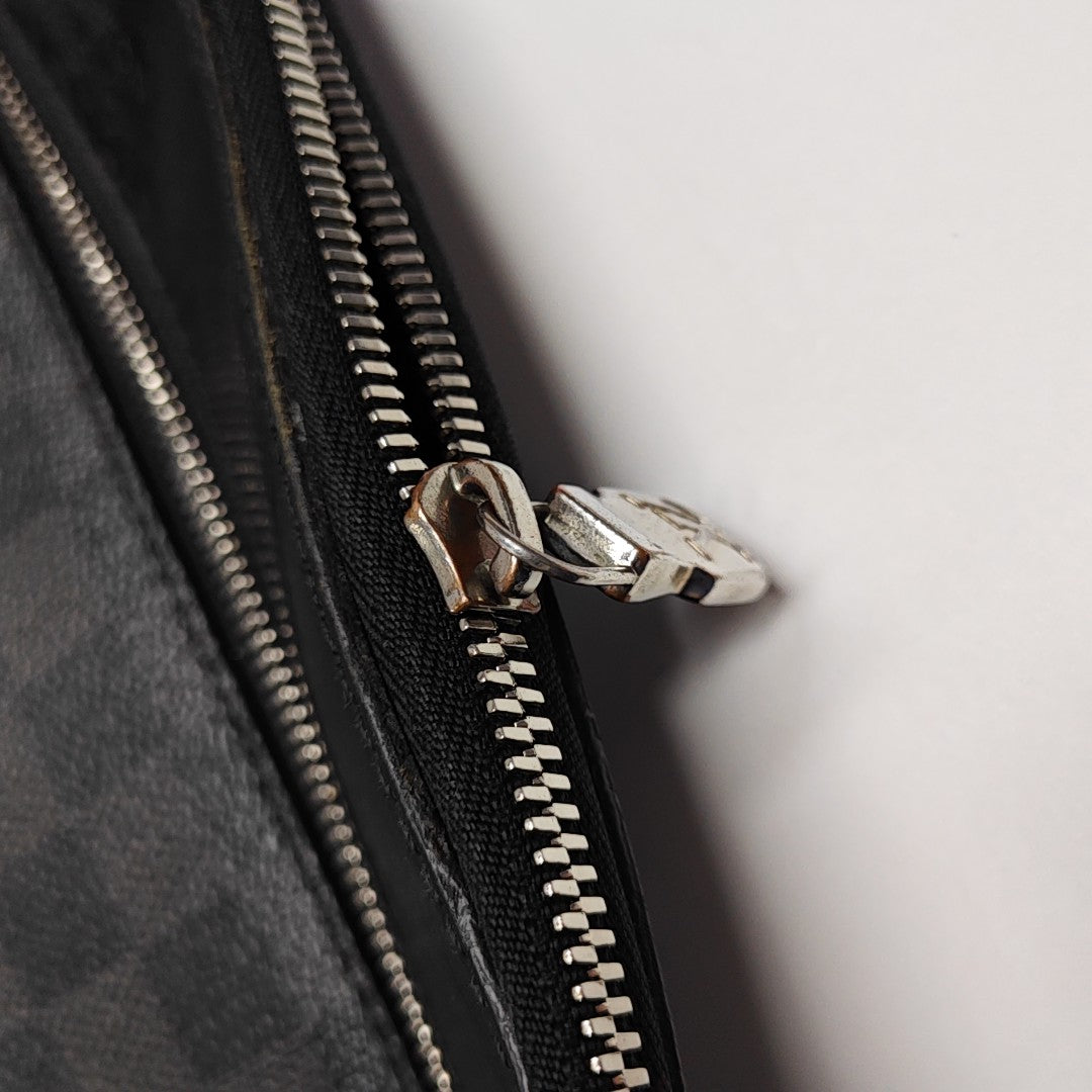 Damier Graphite Coated Canvas Crossbody Bag Gray