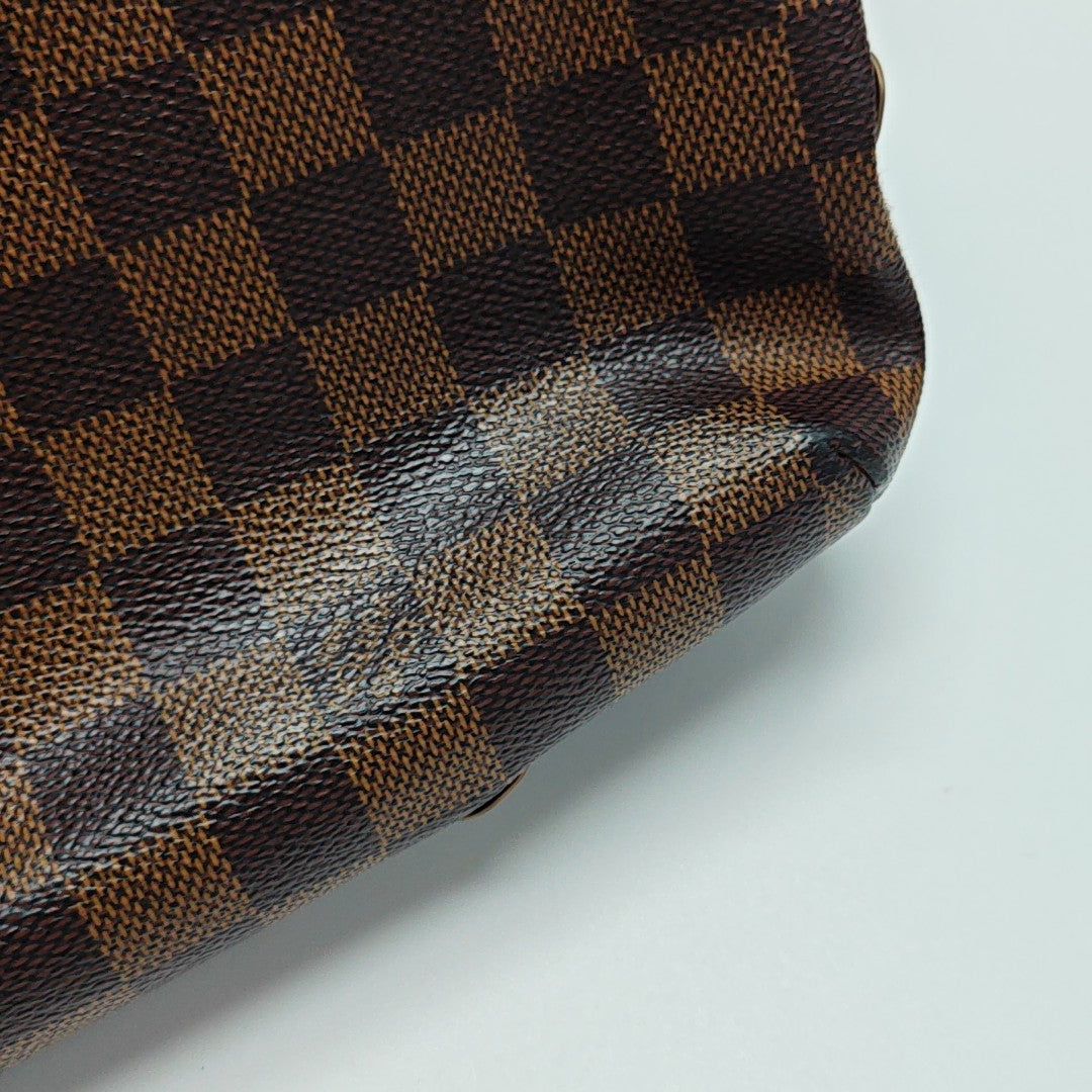 DISTRICT MM Damier Ebene Coated Canvas Brown