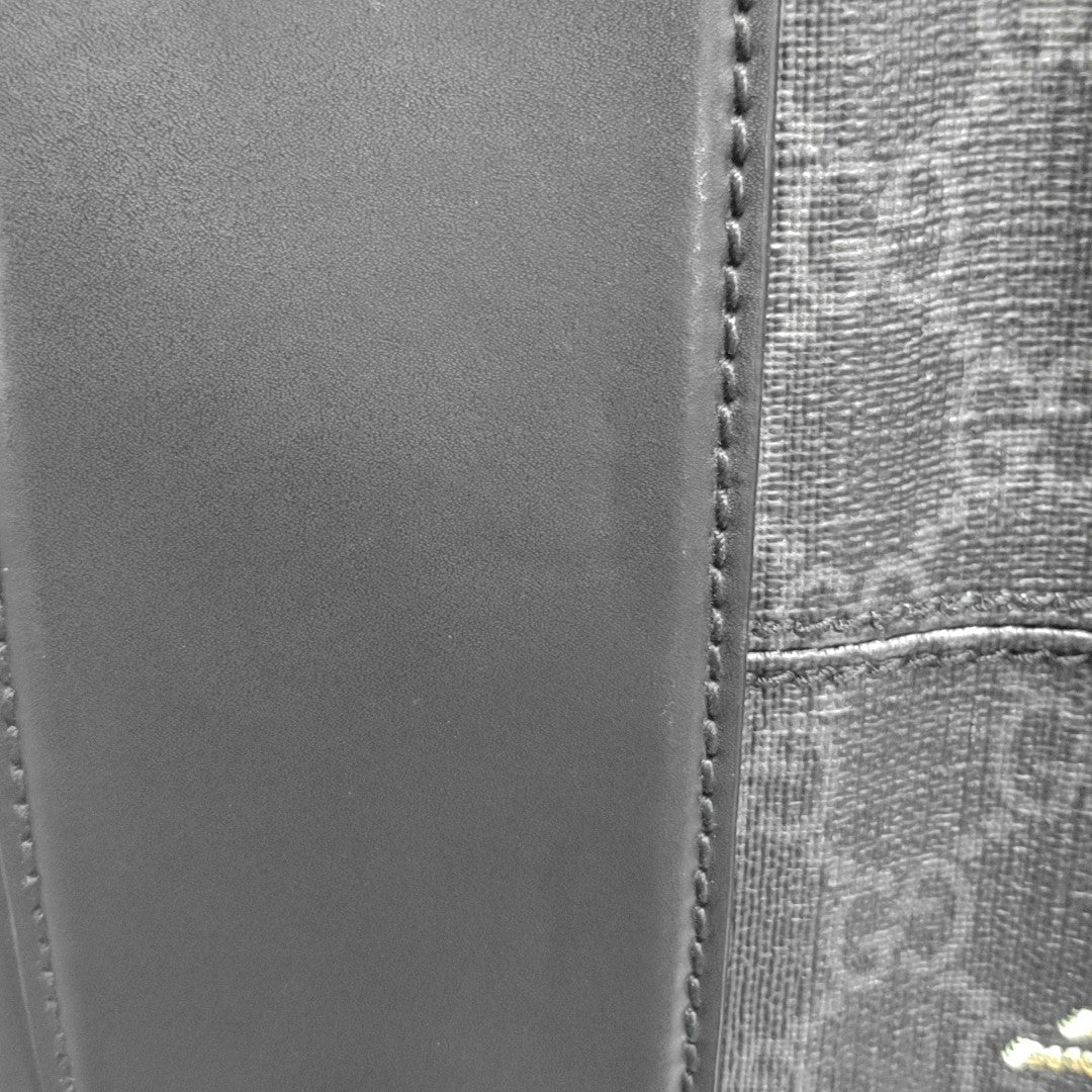 Monogram Coated Canvas Shoulder Bag Black