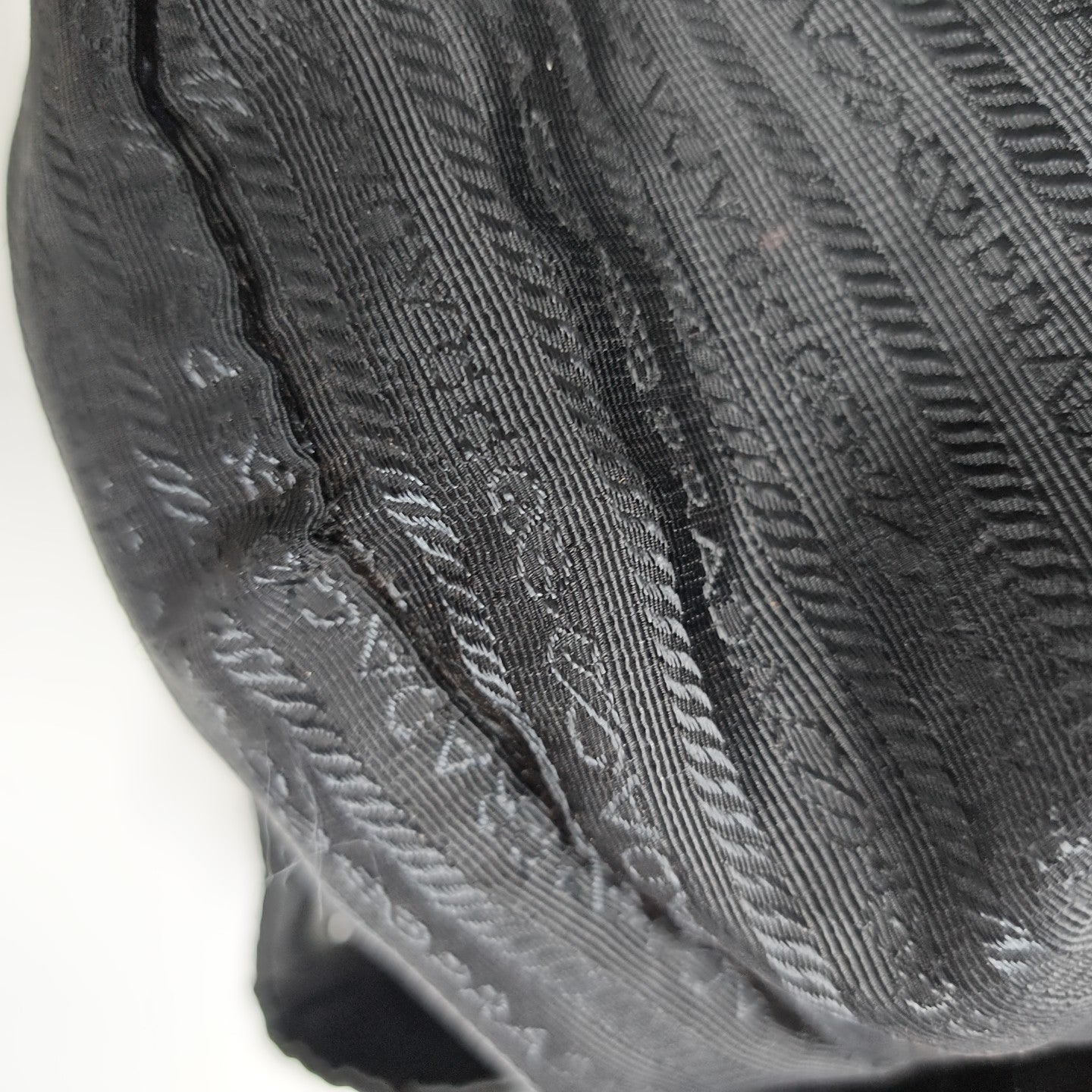 Quilted Nylon Backpack Black