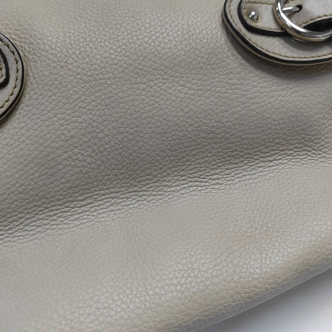 Calfskin Top Handle Bag Beige