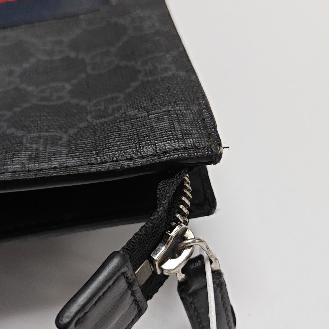 GG Supreme Monogram Coated Canvas Gray