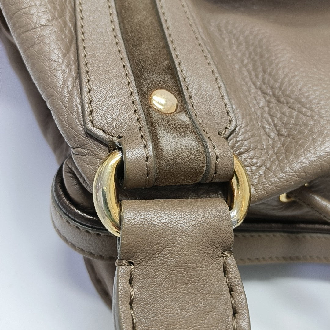 Calfskin Shoulder Bag Brown