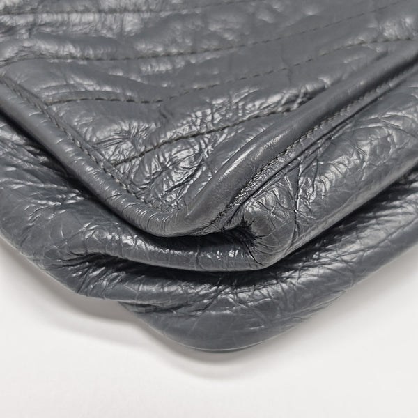 NIKI Medium Chevron Calfskin Gray