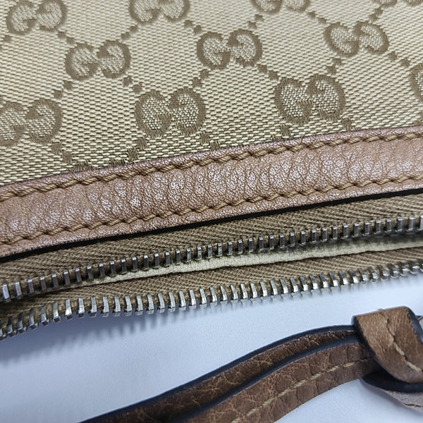 Monogram Canvas Shoulder Bag Beige