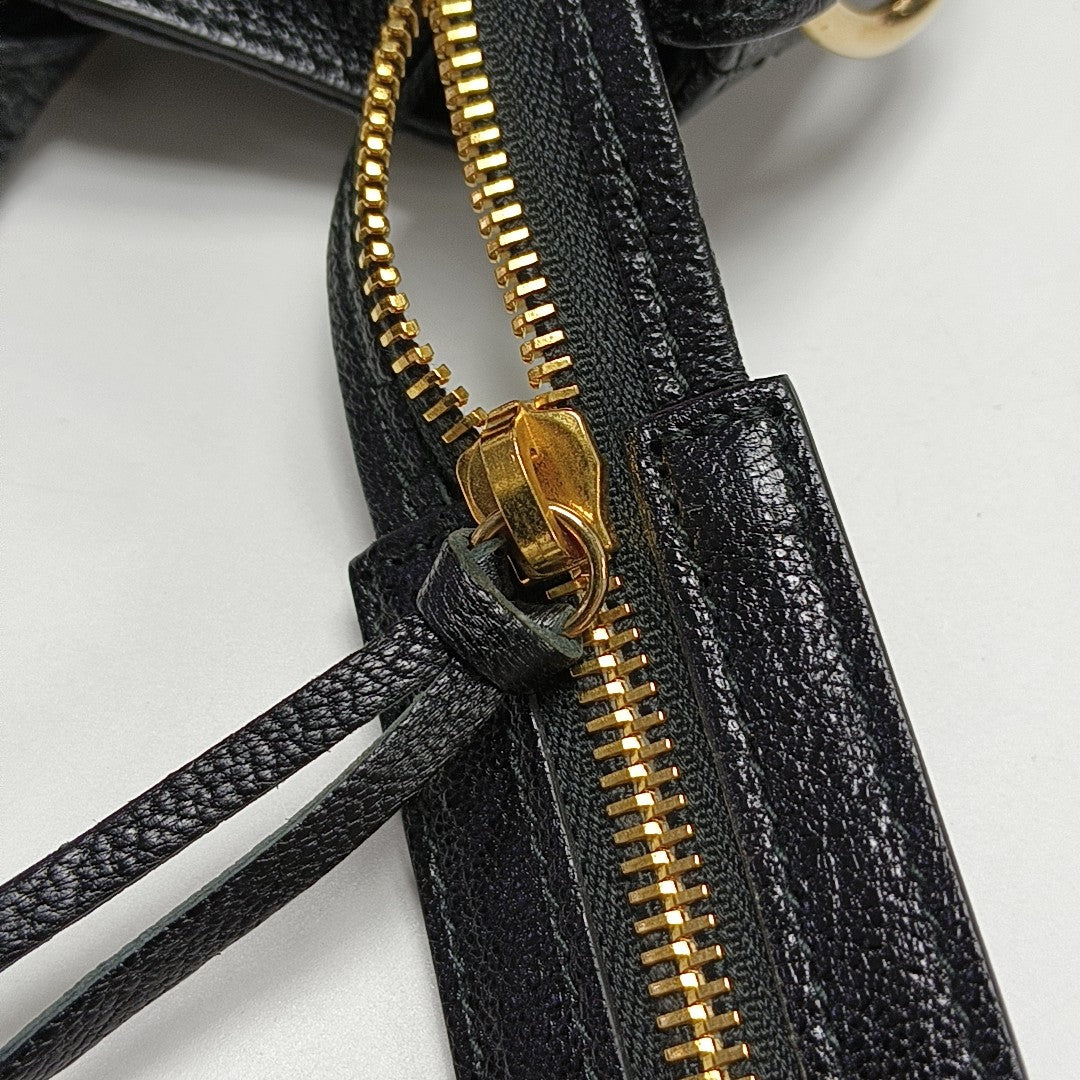 Classic Metallic Edge City Small Lambskin Black