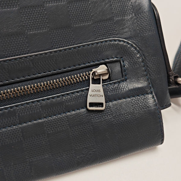 DISTRICT Damier Calfskin Blue