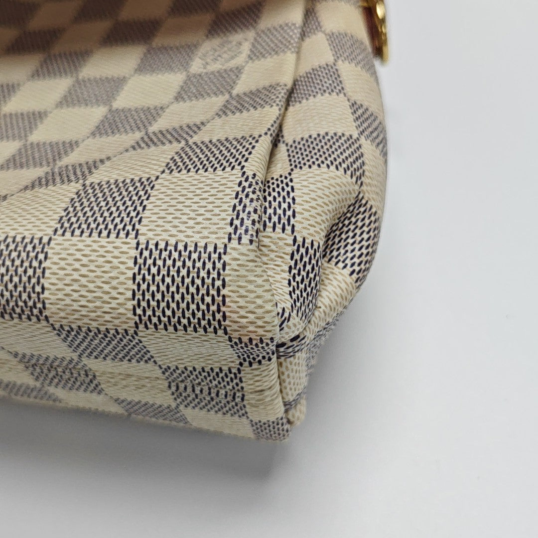 CROISETTE Damier Azur Coated Canvas White