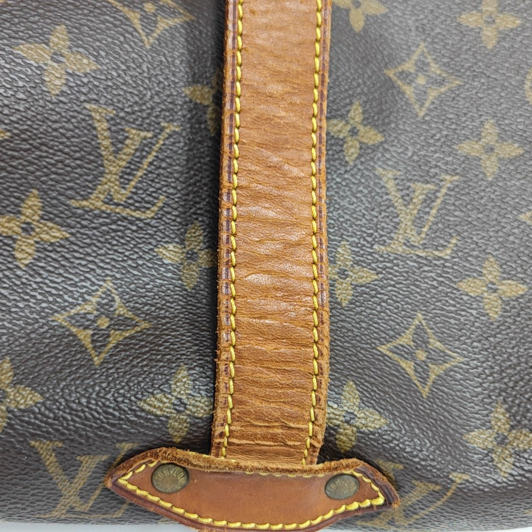 SAUMUR 35 Monogram Coated Canvas Brown