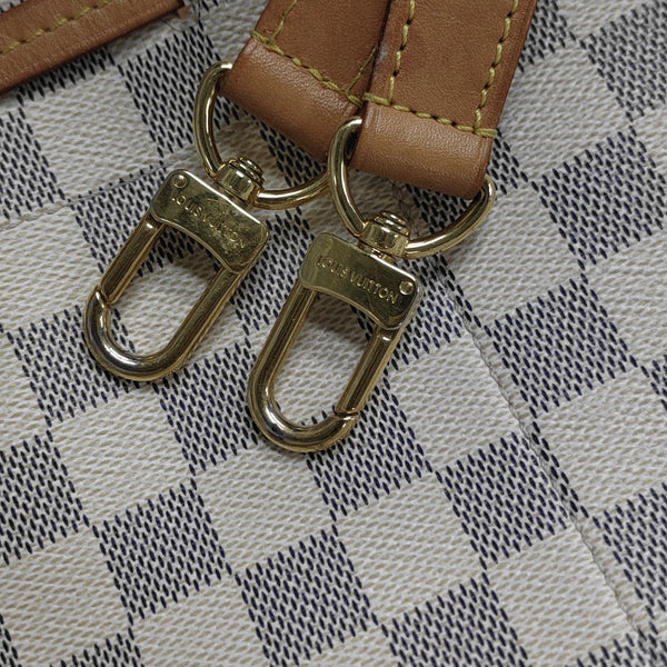 GIROLATA GM Damier Azur Coated Canvas White