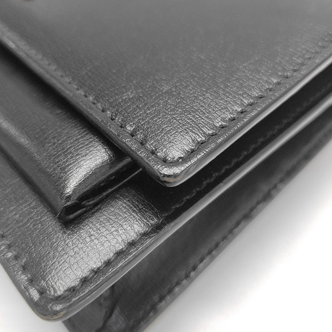 SUNSET Small Calfskin Black