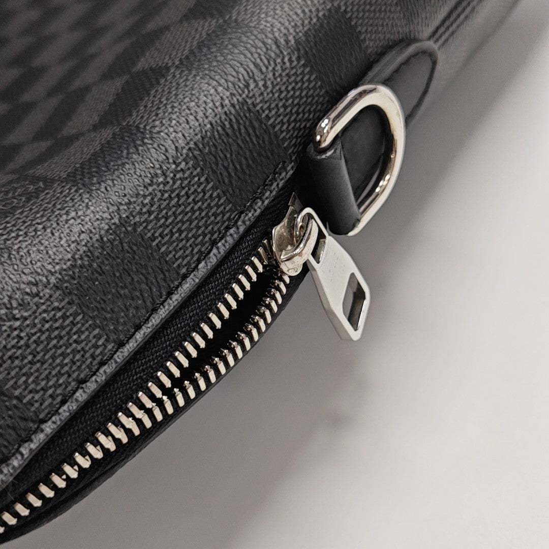 PORTE-DOCUMENTS Damier Graphite Coated Canvas Black