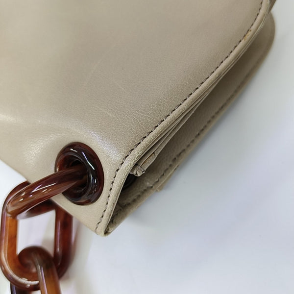 Calfskin Shoulder Bag Beige