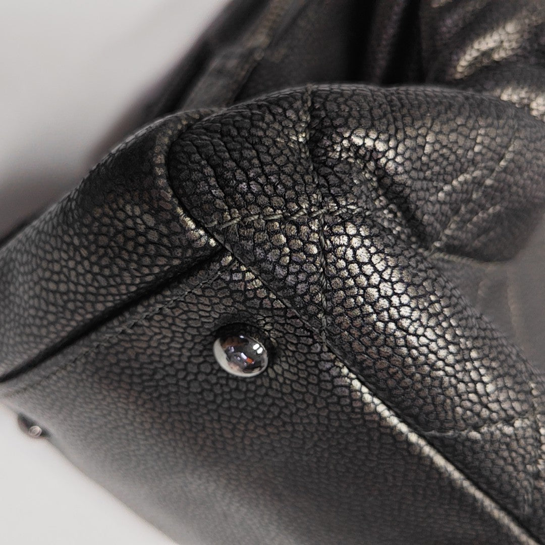 CC TIMELESS SOFT Quilted Grained Calfskin Gray