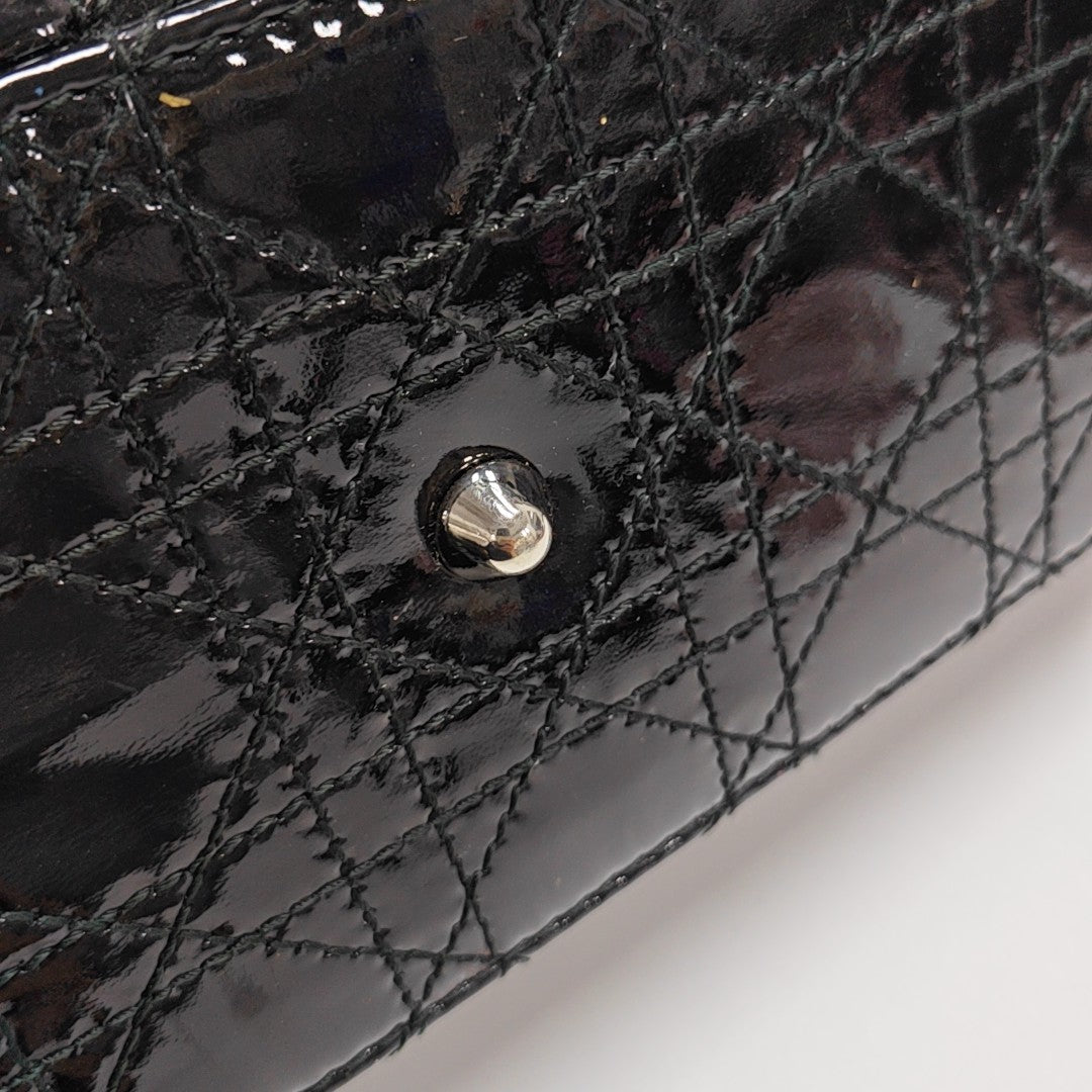 Dior Soft Cannage Patent Leather Black