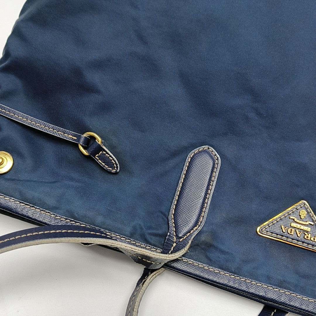 Vitello Phenix Tote Nylon Blue