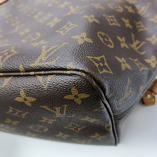 NEVERFULL MM Monogram Coated Canvas Brown