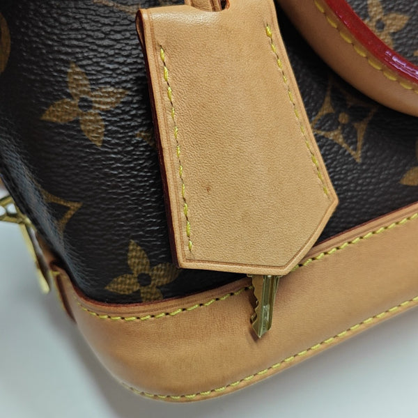 ALMA BB Monogram Coated Canvas Brown