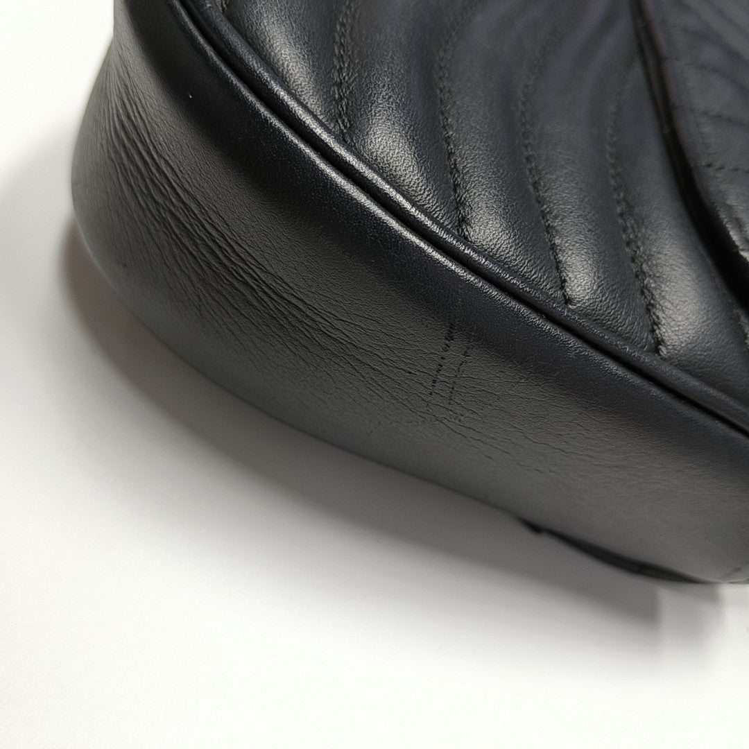 NEW WAVE PM Quilted Calfskin Black