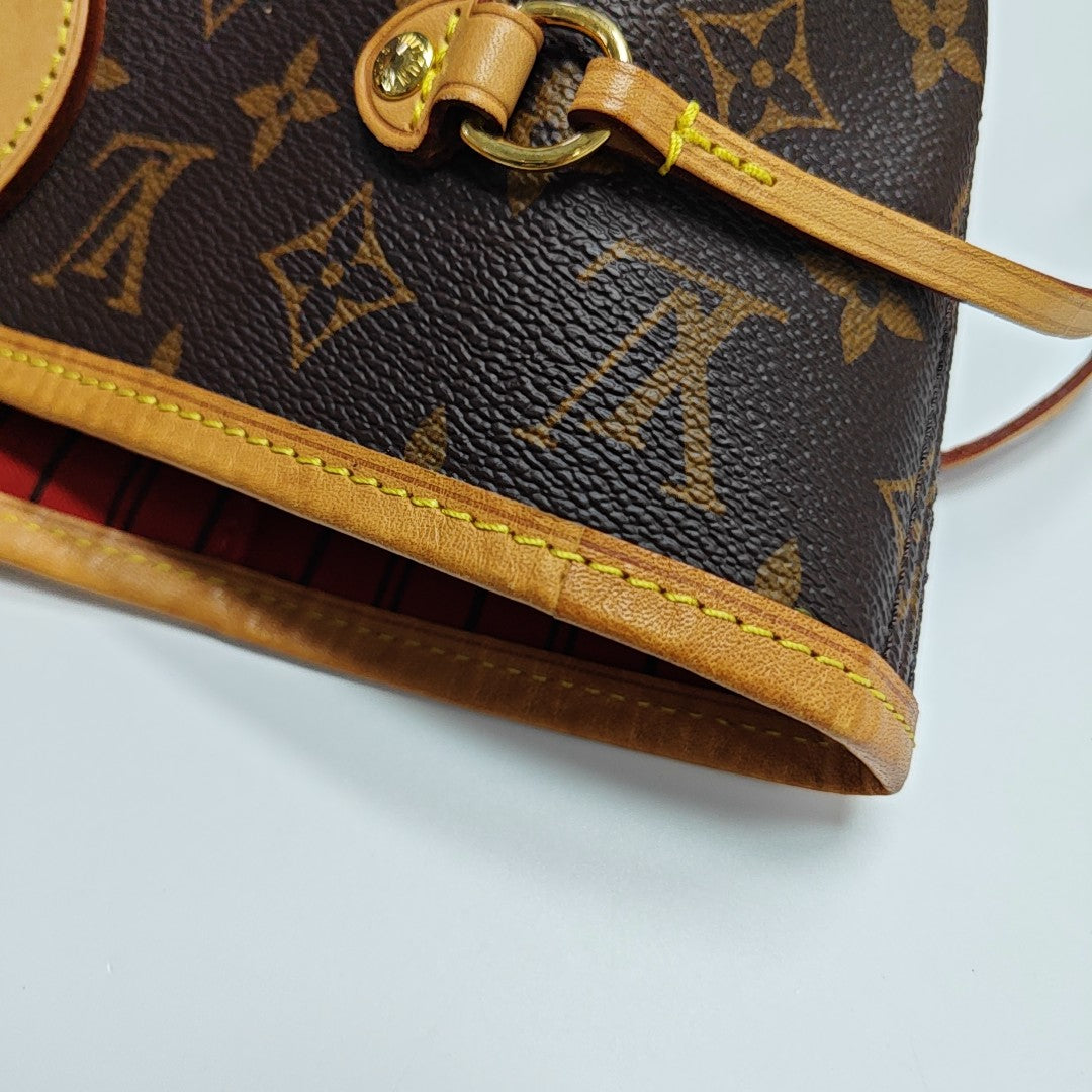 NEVERFULL MM Monogram Coated Canvas Brown