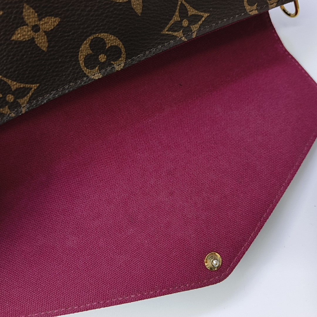 FÉLICIE Monogram Coated Canvas Brown
