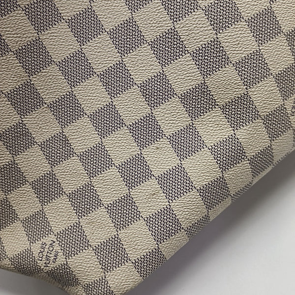 NEVERFULL MM Damier Azur Coated Canvas White