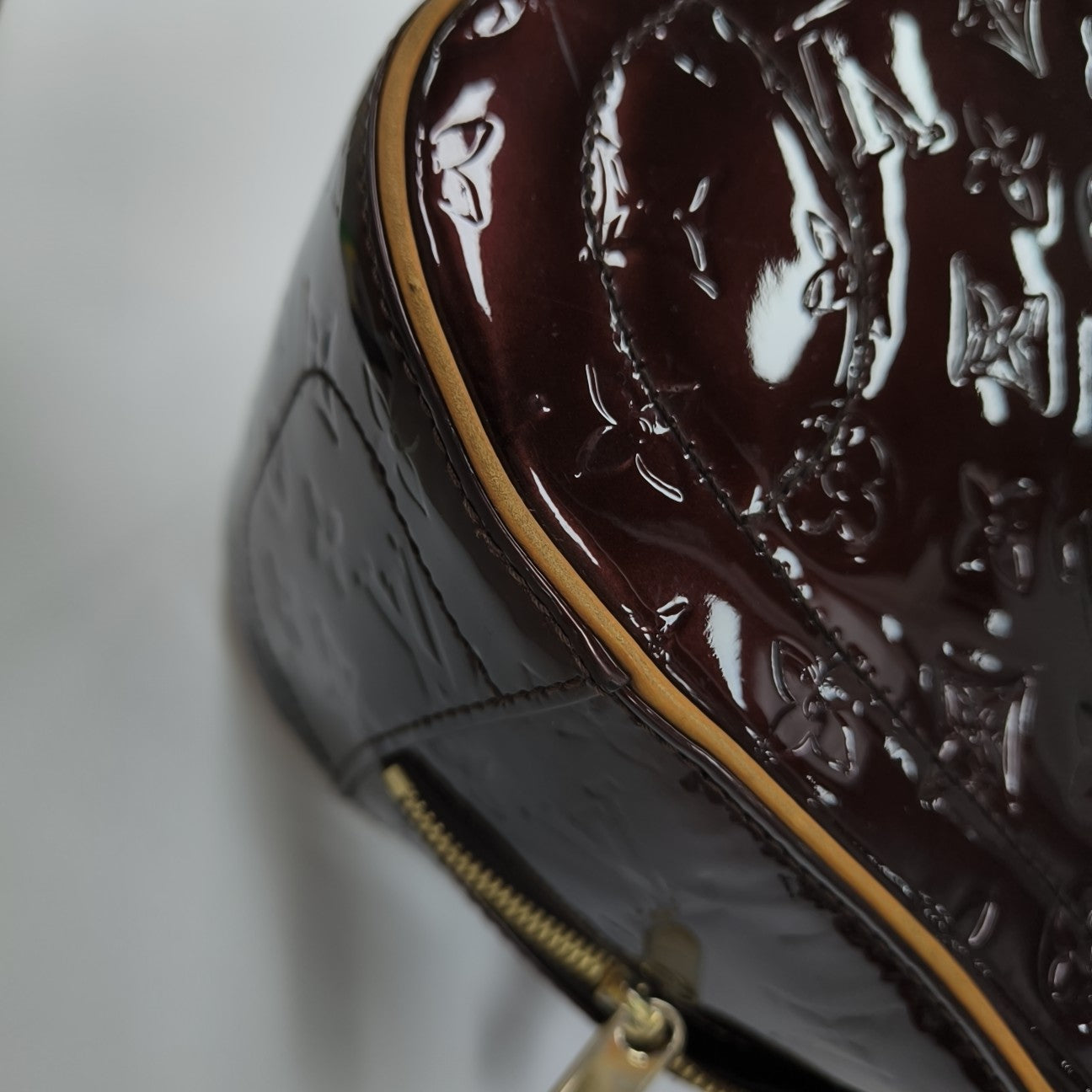 SUMMIT DRIVE Monogram Patent Leather Red