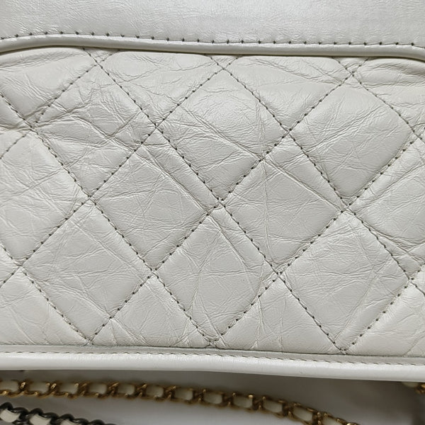 GABRIELLE Mini Quilted Calfskin White