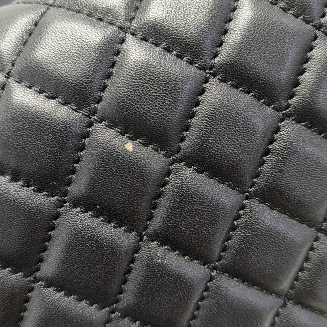 BOY CHANEL Medium Quilted Calfskin Black