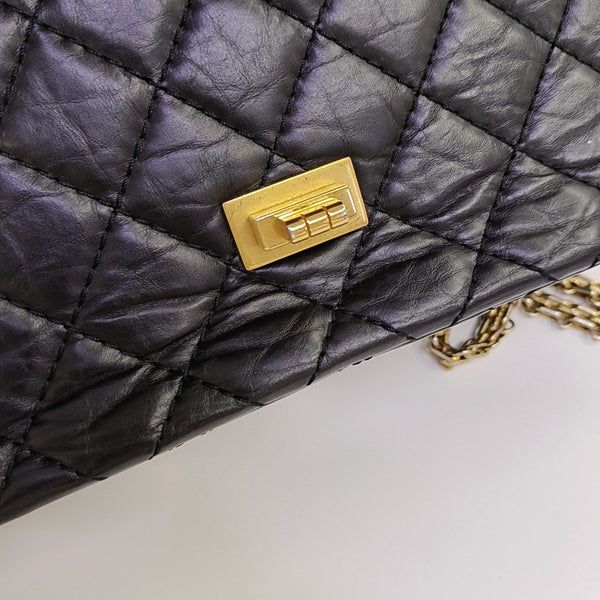 2.55 227 (jumbo) Quilted Calfskin Black