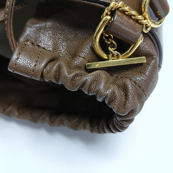 Authenticated pre-owned  Horsebit 1955 Small Coated Canvas Beige - Bucket Bag at Looply
