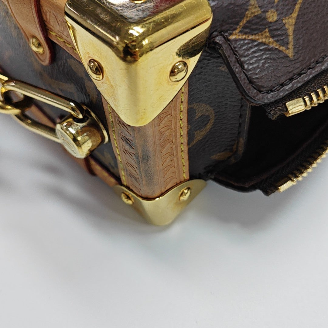 SIDE TRUNK MM Monogram Coated Canvas Brown