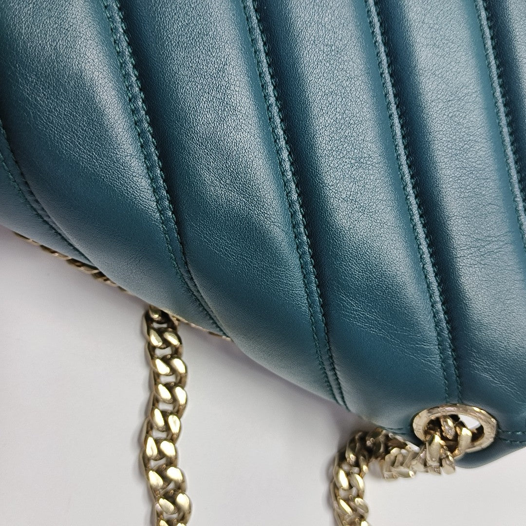 SERPENTI CABOCHON Small Quilted Lambskin Green