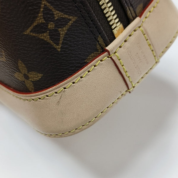 ALMA BB Monogram Coated Canvas Brown