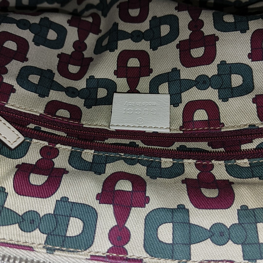 Abbey Monogram Calfskin White