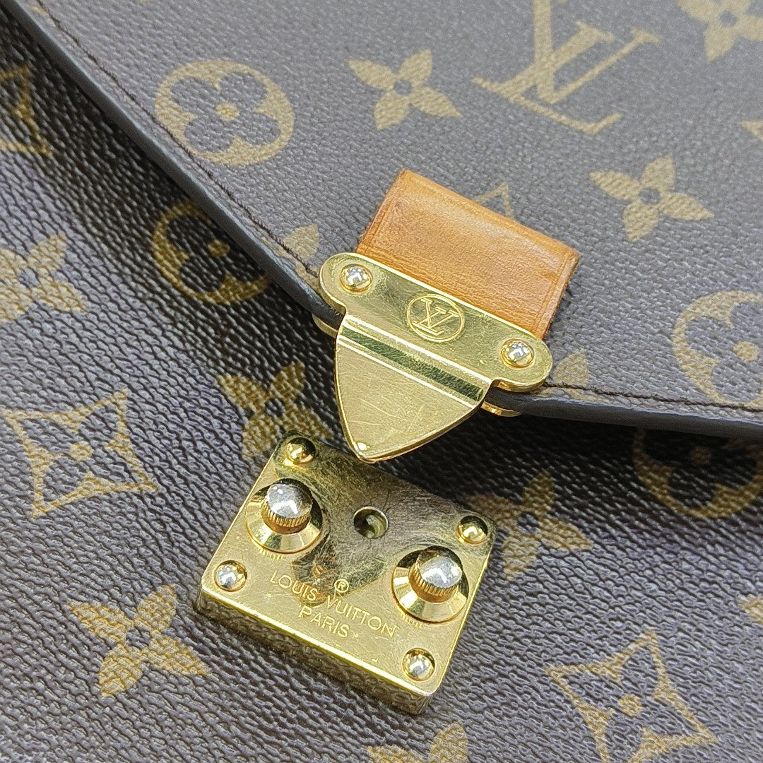 MÉTIS MM Monogram Coated Canvas Brown