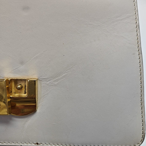 Sylvie Mini Calfskin White