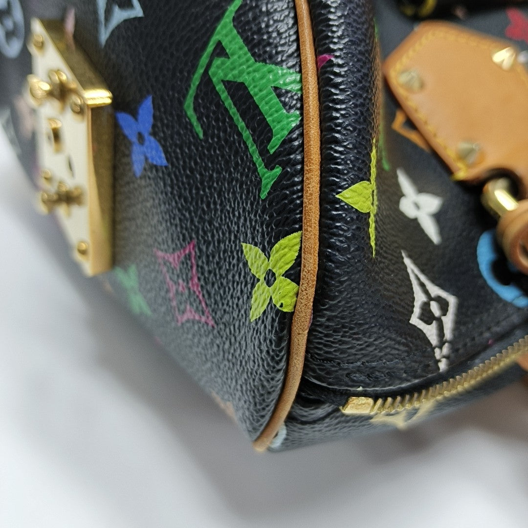 SPEEDY 30 Monogram Coated Canvas Black