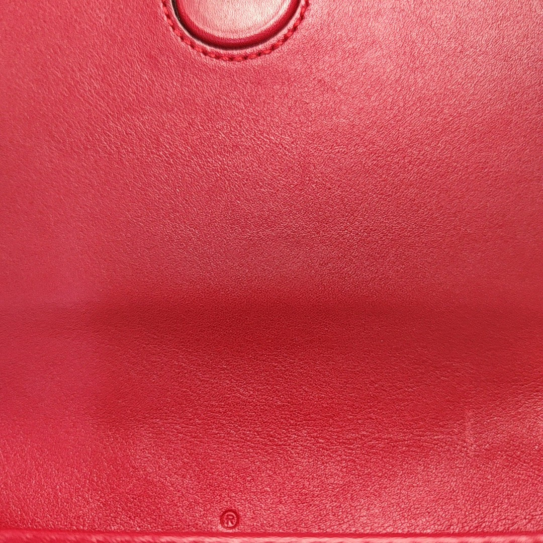 GG Marmont Super Mini Quilted Calfskin Red