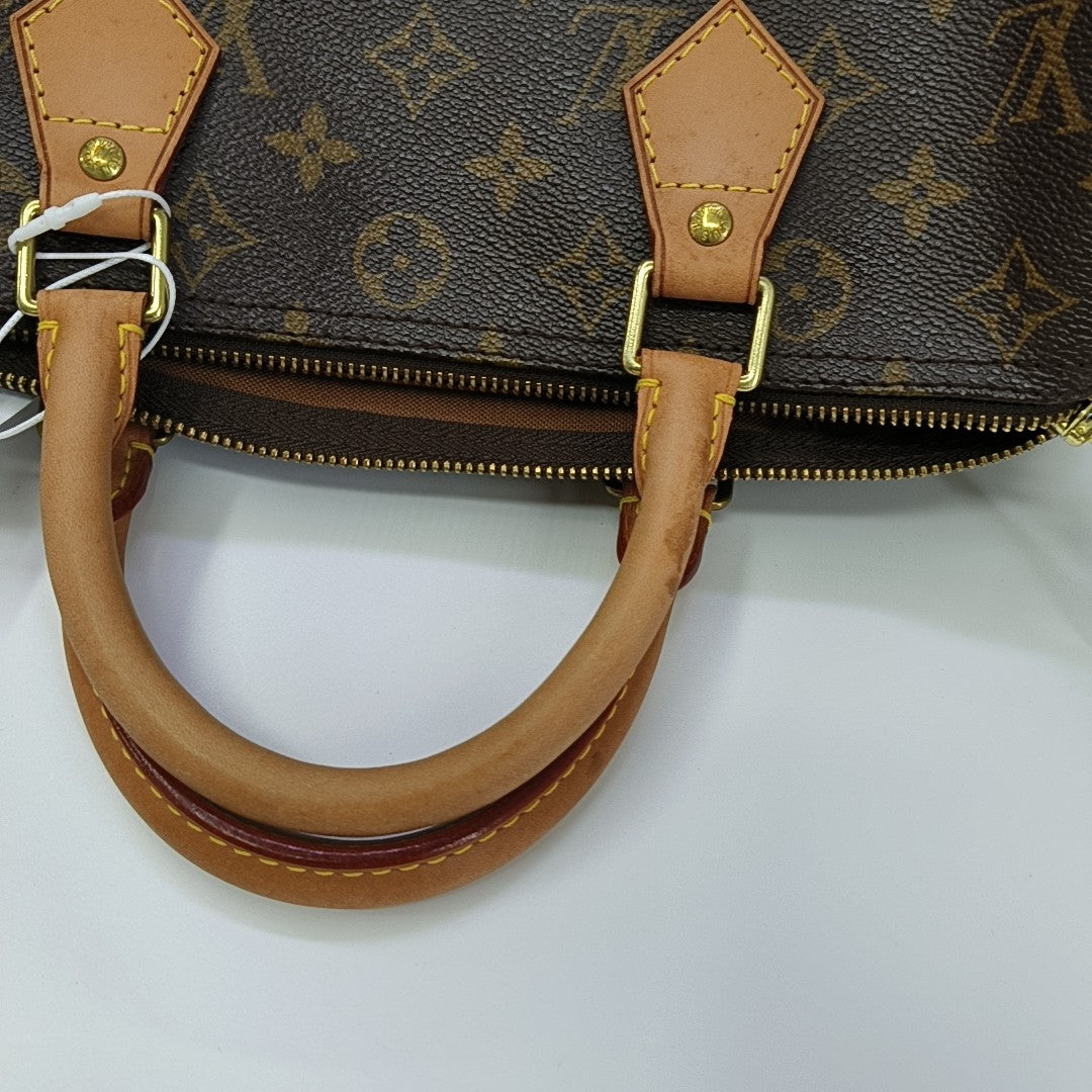 SPEEDY 30 Monogram Coated Canvas Brown