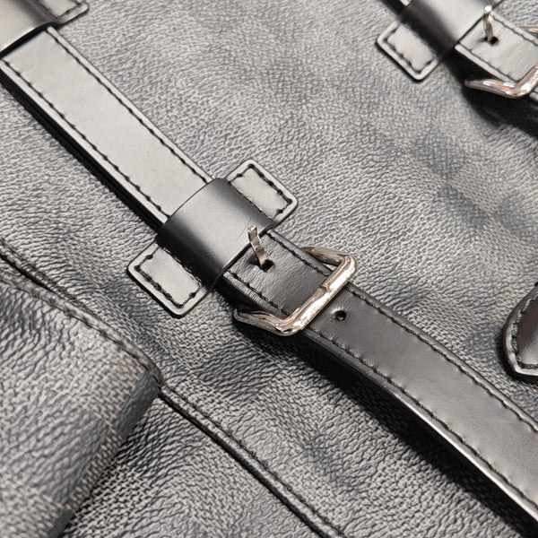 CHRISTOPHER MM Damier Graphite Coated Canvas Gray